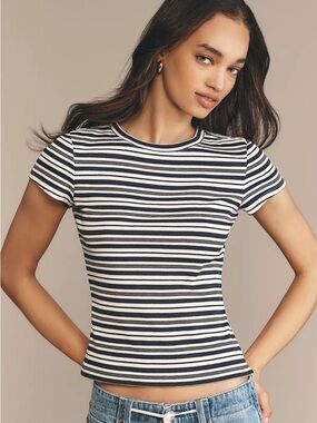 PAIGE Chantrelle Crew-Neck Ribbed Tee